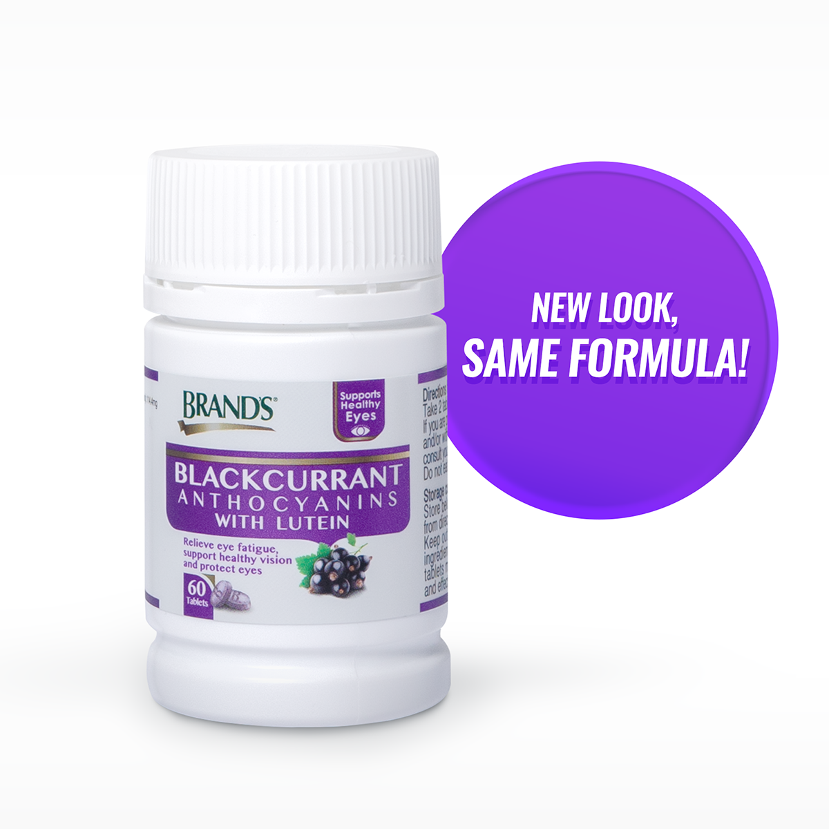 Blackcurrant Anthocyanins With Lutein 60 Tablets Brand S Health Supplements Range By Product Range Products Brand S World